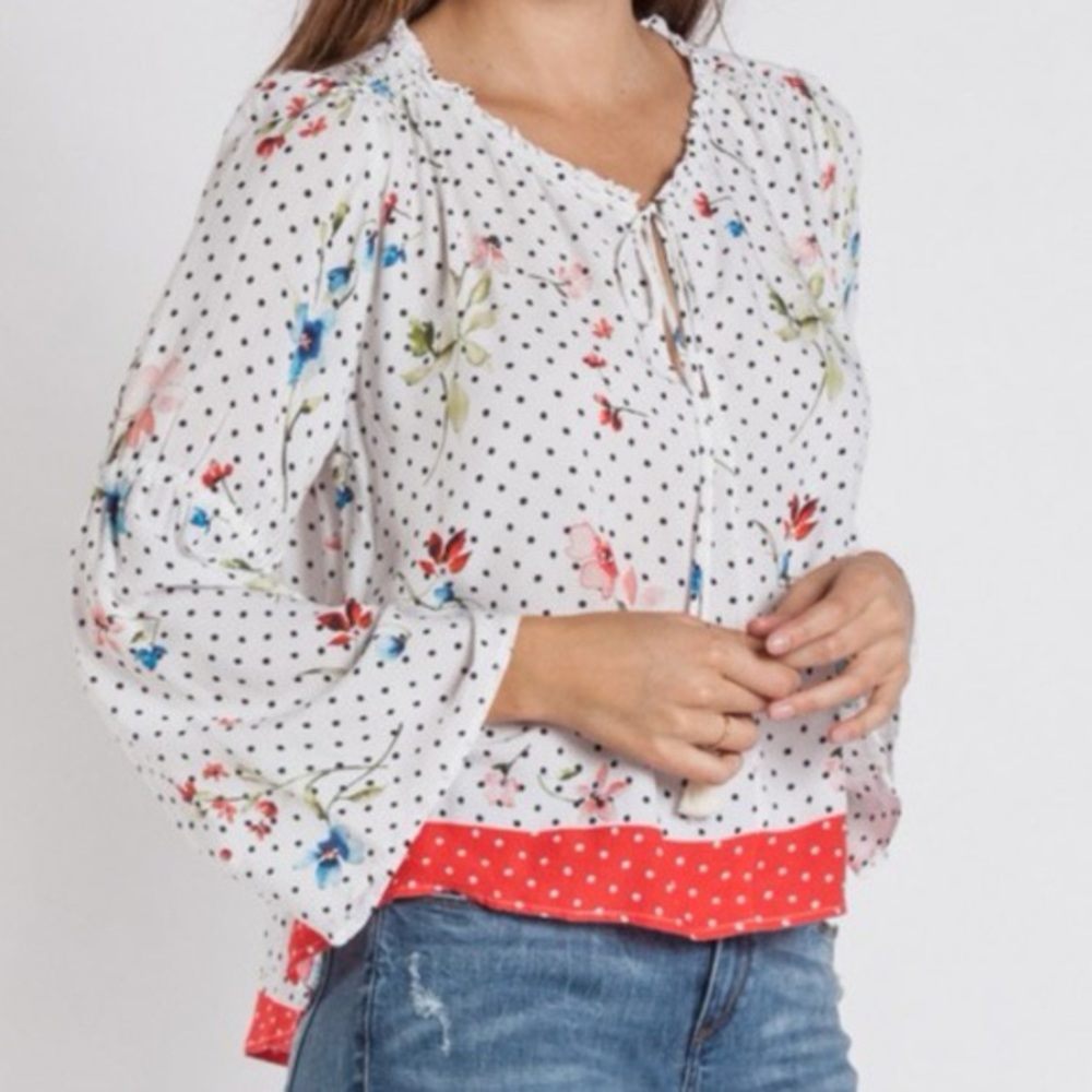 Velvet Heart Peasant Top